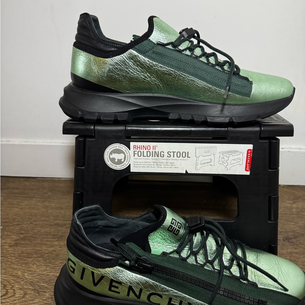 Givenchy Men's Metallic Green Sneakers